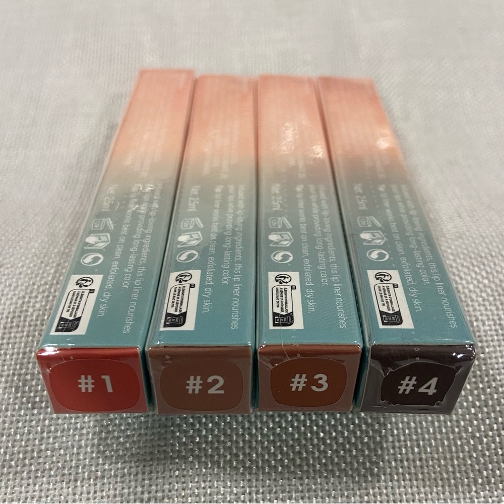 Lakerain Peel Off Lip Liner Tattoo Color #1, 2, 3 & 4